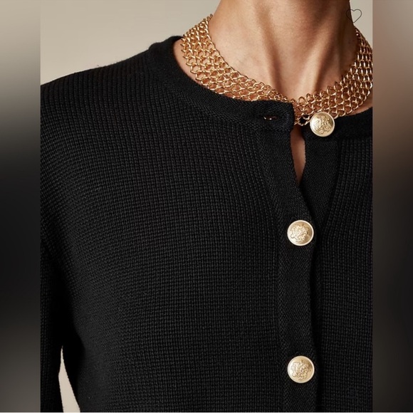 J.Crew Emilie sweater lady jacket in Navy 💯% Cotton NWT SZ L Top Rated - Picture 3 of 11